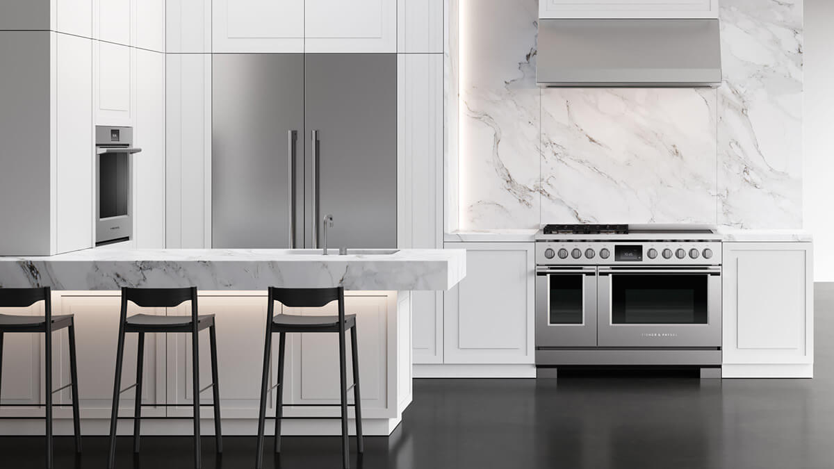 Bright Kitchen with Classic Style Range.