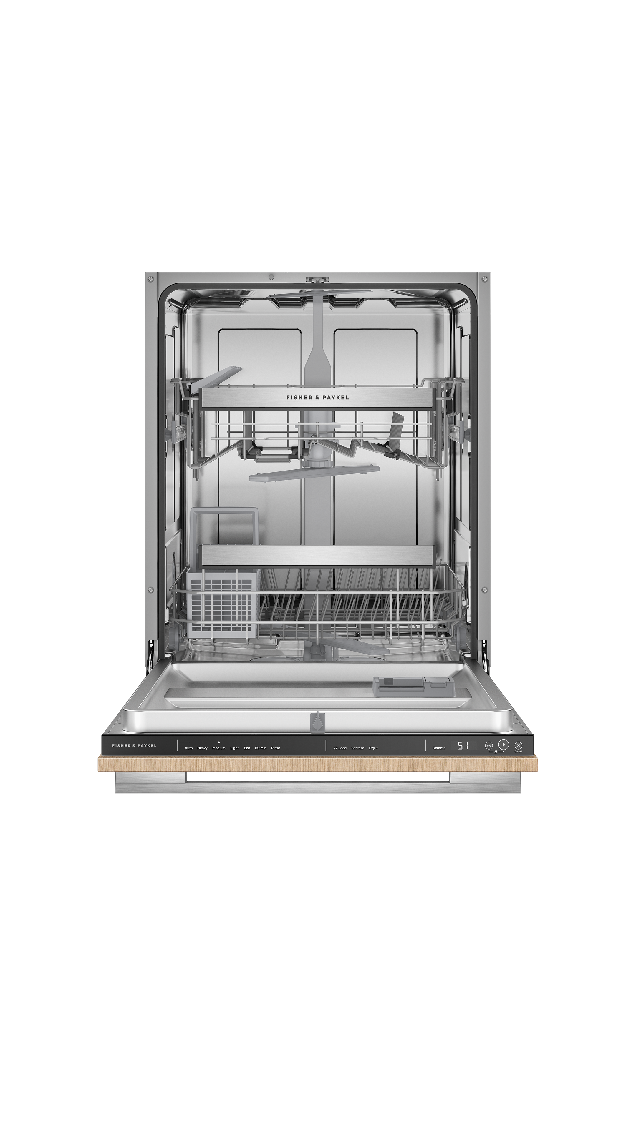 Fisher and Paykel Integrated Dishwasher, Tall, Sanitize