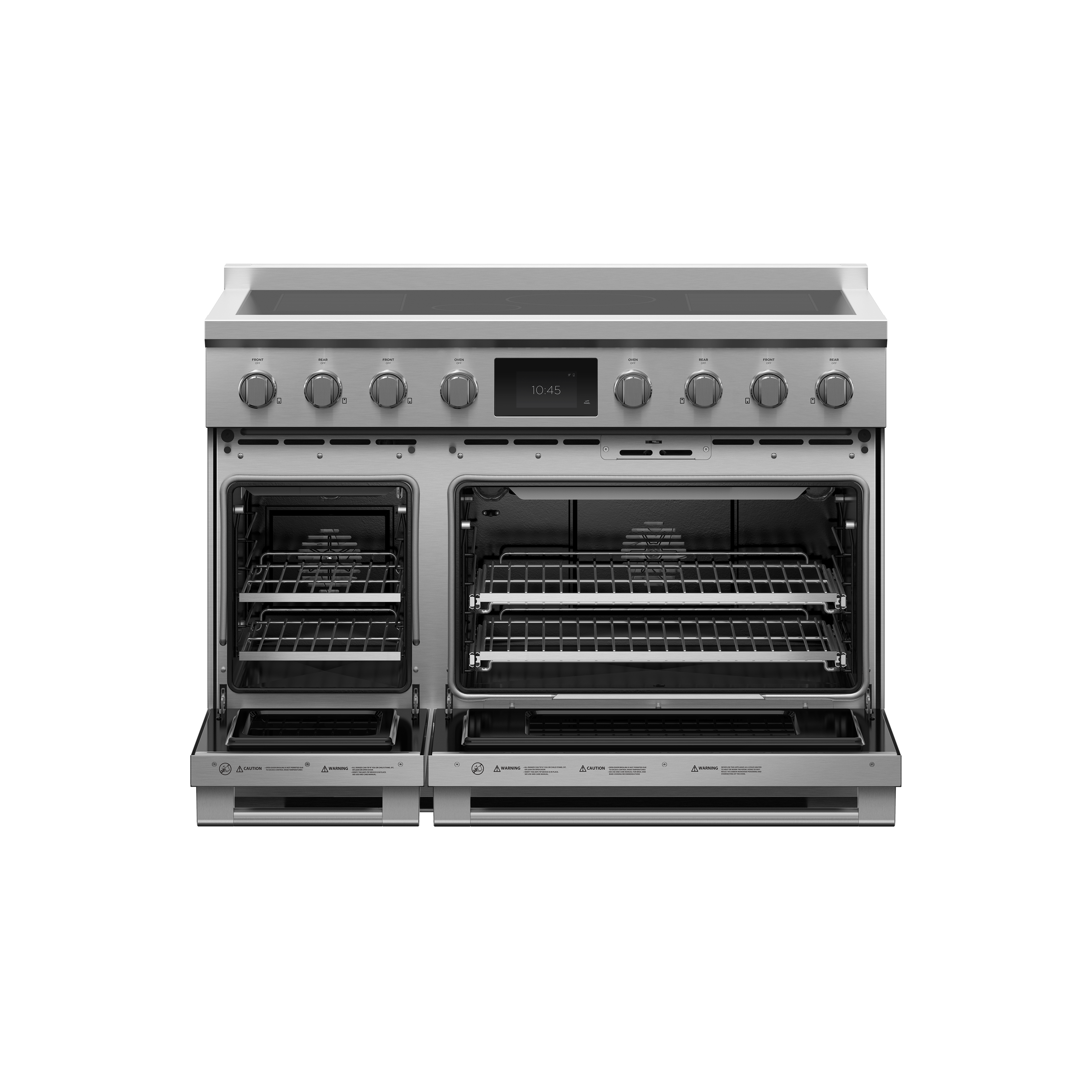 Fisher and Paykel Induction Range, 48", 6 Zones with SmartZone, Self-cleaning