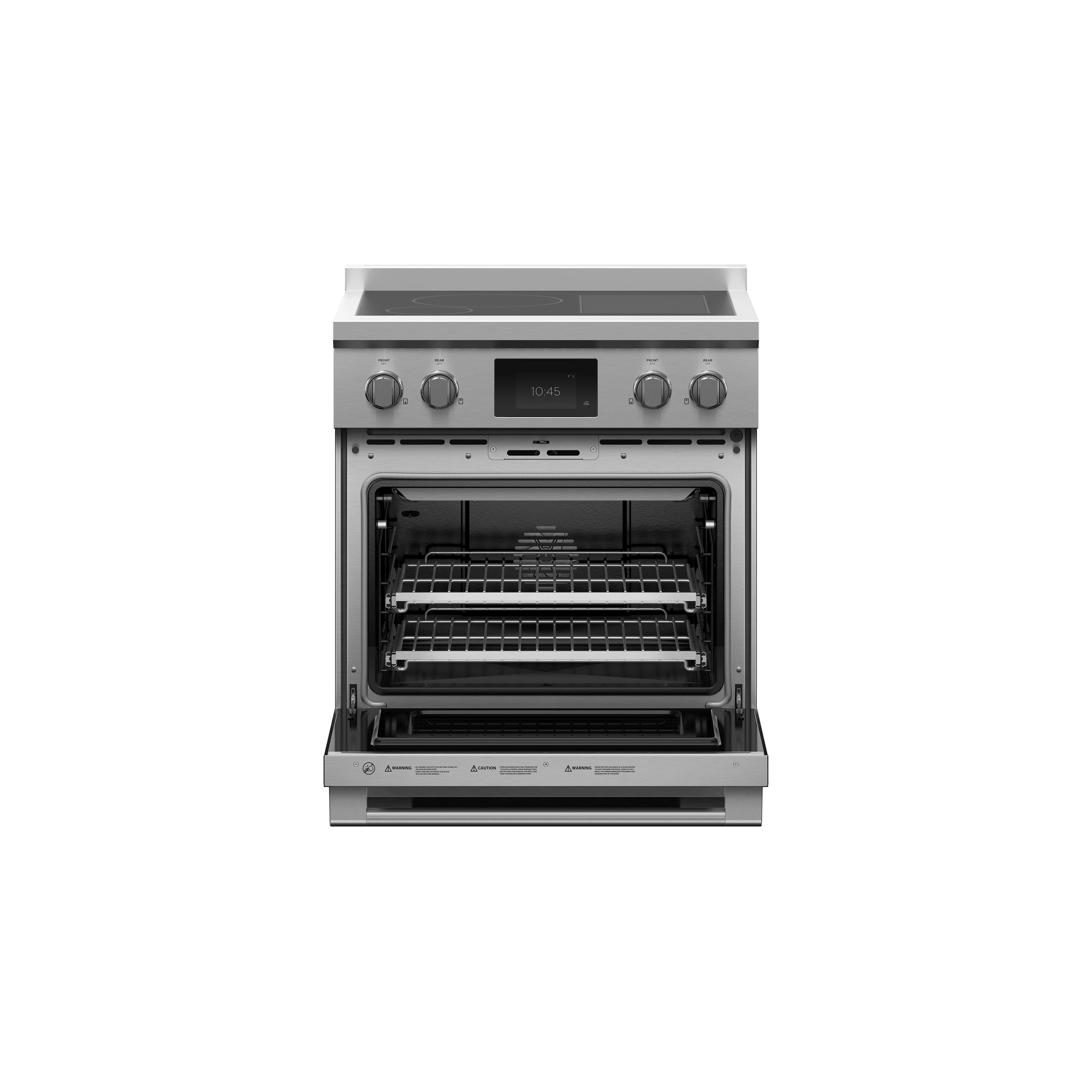 Fisher and Paykel Induction Range, 30", 4 Zones with SmartZone, Self-cleaning
