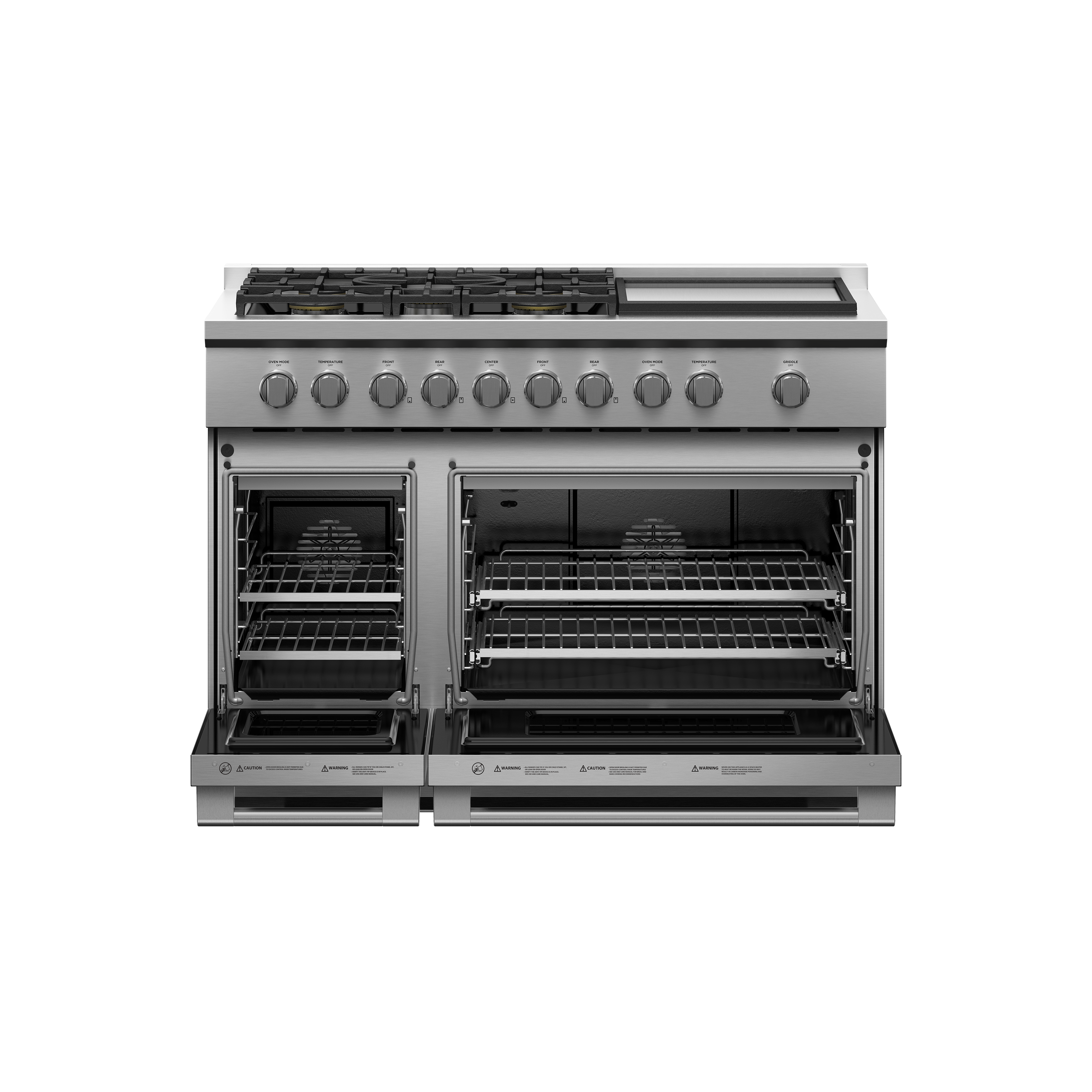 Fisher and Paykel Gas Range, 48", 5 Burners with Griddle