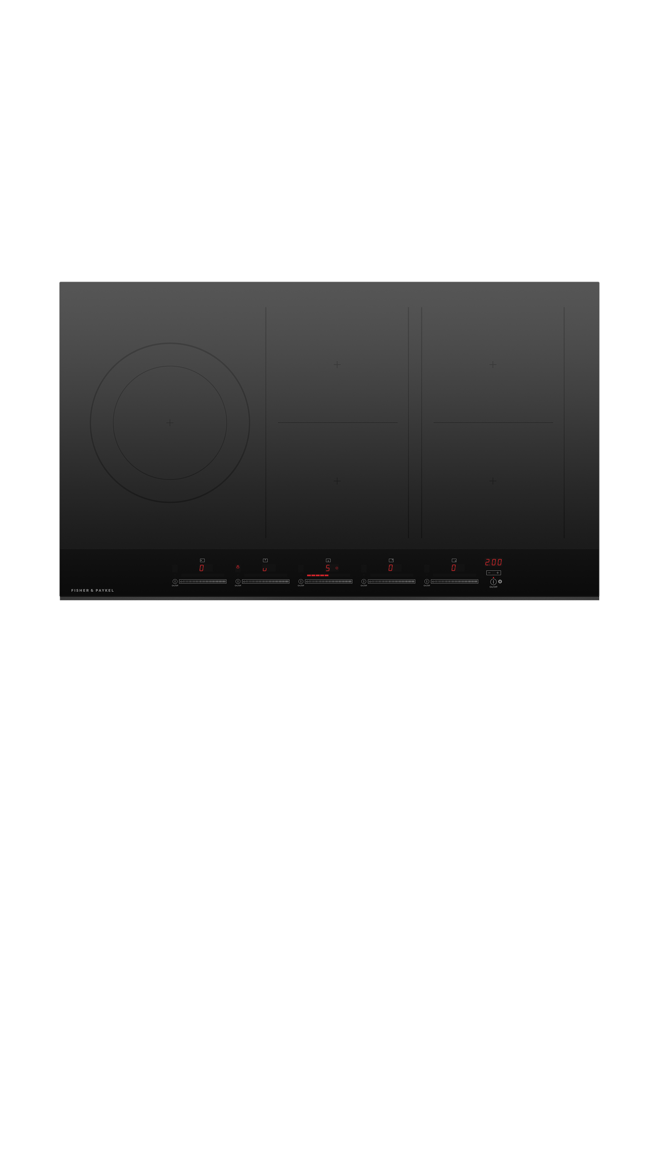 Fisher and Paykel Induction Cooktop, 36", 5 Zones with SmartZone