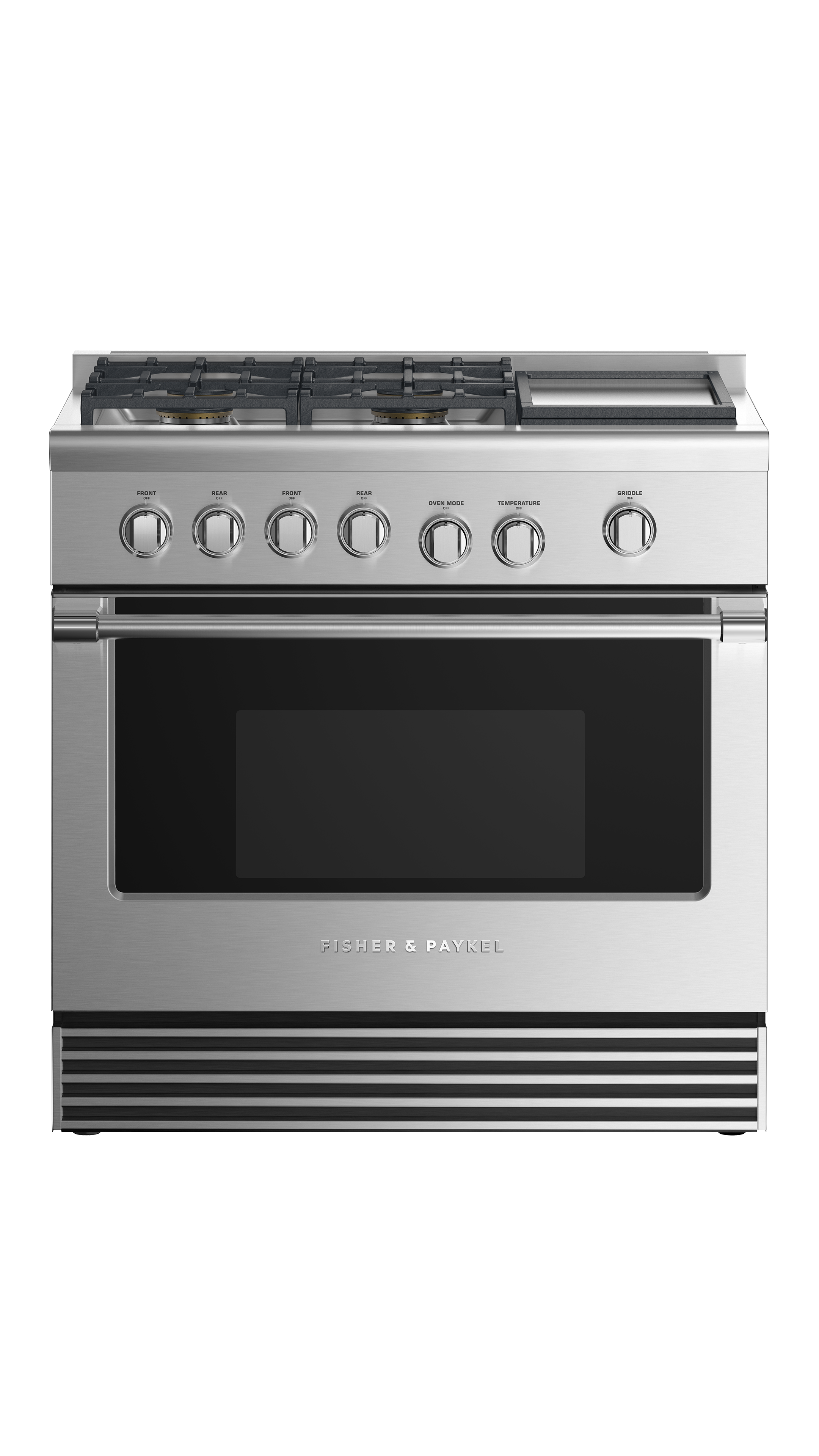Fisher and Paykel Dual Fuel Range, 36", 4 Burners with Griddle